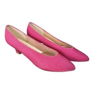 Coloriffics Pink Fuchsia Almond Toe 2" Heel Pumps 90 M 9533 Carla Barbie Y2K